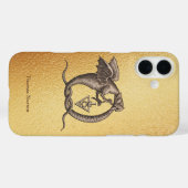 Coques Case-Mate iPhone Dragons magiques Ouroboros avec nom Or (Verso (horizontal))