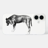 Coques Case-Mate iPhone Drame minimal - Silhouette à mâchoires ouvertes (Verso (horizontal))