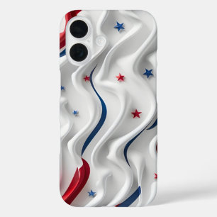 Coques iPhone 16 Drapeau 3D américain
