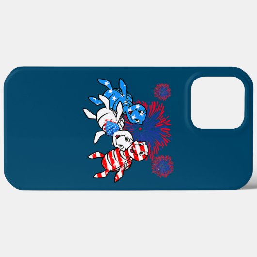 Coques Case-Mate iPhone Drapeau 4 juillet États-Unis (Verso (horizontal))