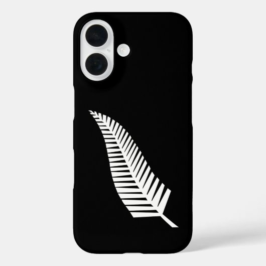 Coques Case-Mate iPhone Drapeau à fougère argentée (NZ) (Verso)