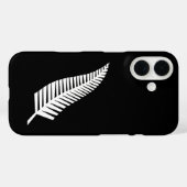 Coques Case-Mate iPhone Drapeau à fougère argentée (NZ) (Verso (horizontal))