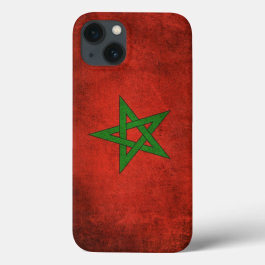 Coques Case-Mate iPhone Drapeau affligé par cru du Maroc (Verso)