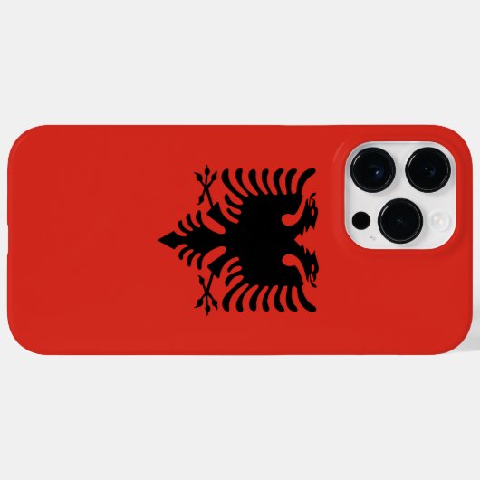 Coques Case-Mate iPhone Drapeau albanais (Verso (horizontal))
