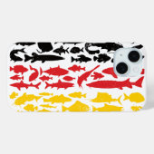 Coques Case-Mate iPhone Drapeau allemand fait de poisson - Design de pêche (Verso (horizontal))