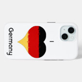 Coques Case-Mate iPhone Drapeau allemand I Heart Allemagne (Verso (horizontal))