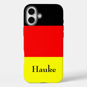 Coques iPhone 16 Plus Drapeau allemand personnalisé