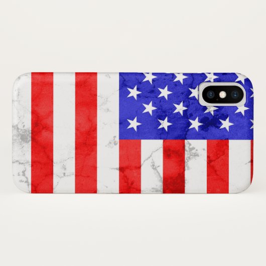 Coques Case-Mate iPhone Drapeau américain (Dos (Horizontal))
