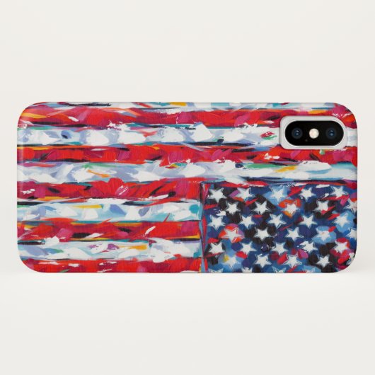 Coques Case-Mate iPhone Drapeau américain (Dos (Horizontal))