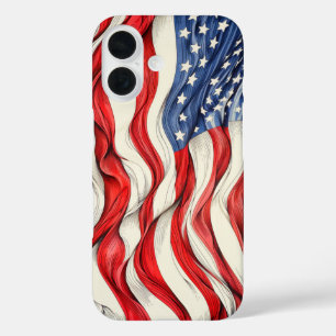 Coques iPhone 16 Drapeau américain