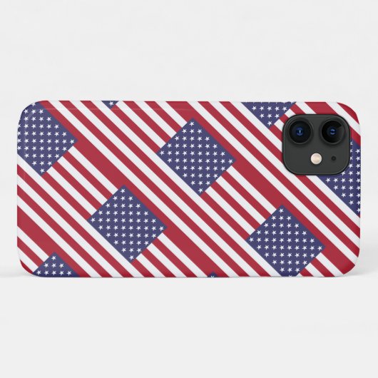 Coques Case-Mate iPhone Drapeau américain (Dos (Horizontal))