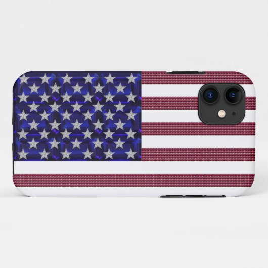 Coques Case-Mate iPhone Drapeau américain (Dos (Horizontal))