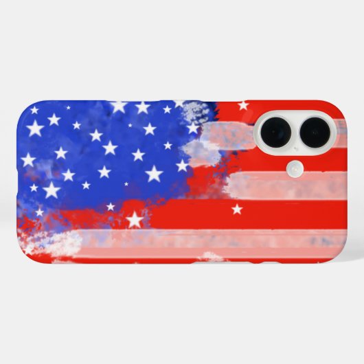 Coques Case-Mate iPhone Drapeau américain (Verso (horizontal))