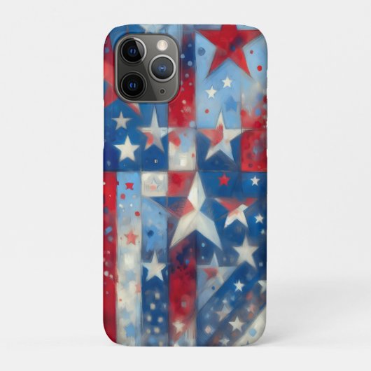 Coques Case-Mate iPhone Drapeau américain Abstrait rouge, blanc et bleu pa (Dos)
