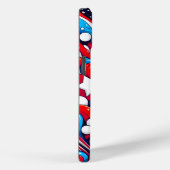 Coques Case-Mate iPhone Drapeau américain Abstrait rouge, blanc et bleu pa (Verso / Droite)
