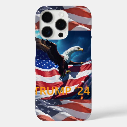 Coques Case-Mate iPhone Drapeau américain Aigle TRUMP 2024 (Verso)