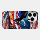 Coques Case-Mate iPhone Drapeau américain Aigle TRUMP 2024 (Verso (horizontal))