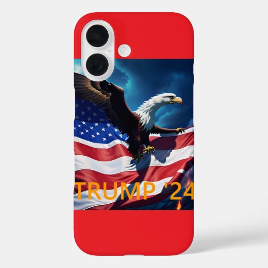 Coques Case-Mate iPhone Drapeau américain Aigle TRUMP 2024 (Verso)