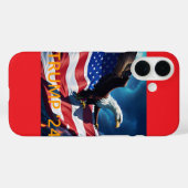 Coques Case-Mate iPhone Drapeau américain Aigle TRUMP 2024 (Verso (horizontal))