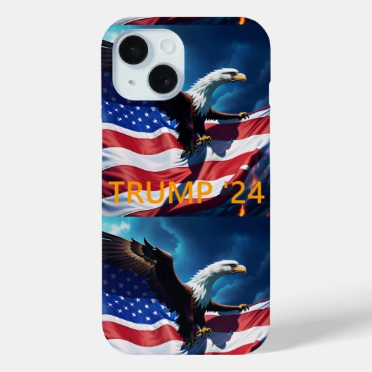 Coques Case-Mate iPhone Drapeau américain Aigle TRUMP 2024 (Verso)