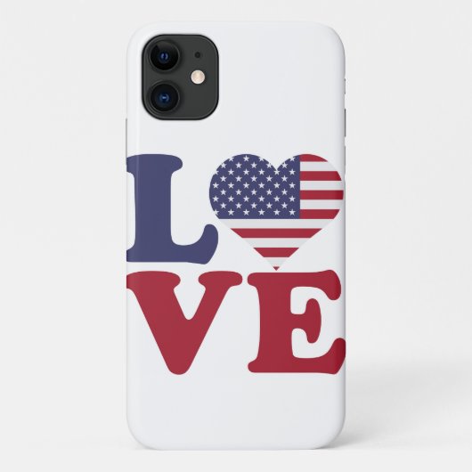Coques Case-Mate iPhone Drapeau américain amour patriotique (Dos)