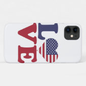 Coques Case-Mate iPhone Drapeau américain amour patriotique (Dos (Horizontal))