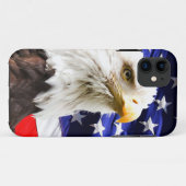 Coques Case-Mate iPhone Drapeau américain avec aigle (Dos (Horizontal))