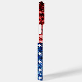 Coques Case-Mate iPhone Drapeau américain bleu faux scintillant (Verso / Droite)