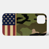 Coques Case-Mate iPhone Drapeau américain Camo (Verso (horizontal))