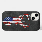 Coques Case-Mate iPhone Drapeau américain cerf en cuir (Verso (horizontal))