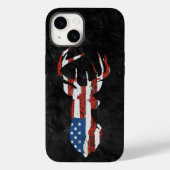 Coques Case-Mate iPhone Drapeau américain cerf en cuir (Verso)