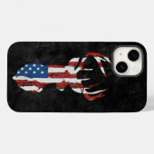 Coques Case-Mate iPhone Drapeau américain cerf en cuir (Verso (horizontal))