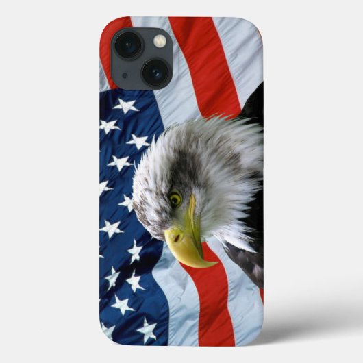 Coques Case-Mate iPhone Drapeau américain chauve d'Eagle (Verso)