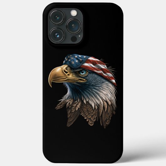 Coques Case-Mate iPhone Drapeau américain d'aigle patriotique 4 juillet (Verso)