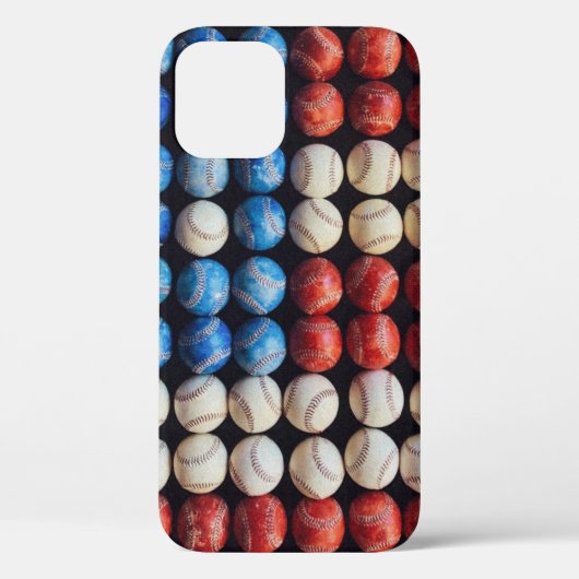 Coques Case-Mate iPhone Drapeau américain de baseball (Verso)