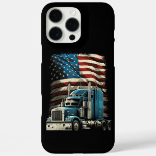 Coques iPhone 16 Pro Max Drapeau américain de camionnette pour voiture patr