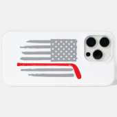 Coques Case-Mate iPhone Drapeau américain de hockey (Verso (horizontal))