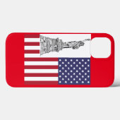 Coques Case-Mate iPhone Drapeau américain de la liberté (Verso (horizontal))