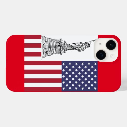 Coques Case-Mate iPhone Drapeau américain de la liberté (Verso (horizontal))