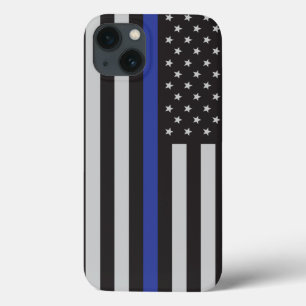 Coques Pour iPhone Drapeau américain de la Ligne bleue mince personna