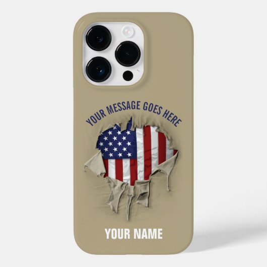 Coques Case-Mate iPhone Drapeau américain déchiré, déchiré Coque-Mate (Verso)