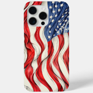 Coque iPhone 15 Pro Max Drapeau américain des États-Unis