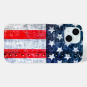 Coques Case-Mate iPhone Drapeau américain des États-Unis (Verso (horizontal))
