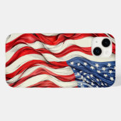 Coques Case-Mate iPhone Drapeau américain des États-Unis (Verso (horizontal))