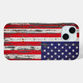 Coques Case-Mate iPhone Drapeau américain des États-Unis (Verso (horizontal))