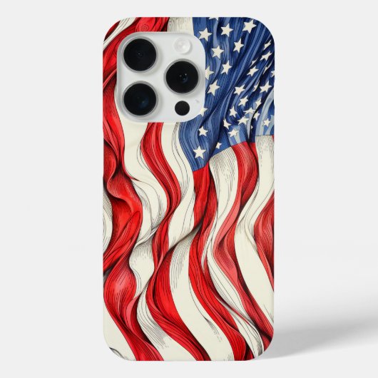 Coques Case-Mate iPhone Drapeau américain des États-Unis (Verso)