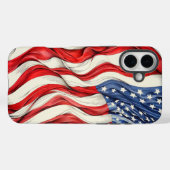 Coques Case-Mate iPhone Drapeau américain des États-Unis (Verso (horizontal))