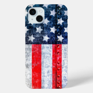 Coque iPhone 15 Mini Drapeau américain des États-Unis