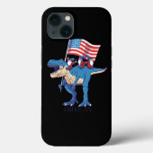 Coques Case-Mate iPhone Drapeau américain Dinosaur TRex Gno (Verso)