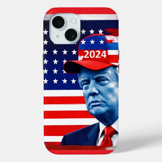 Coques Case-Mate iPhone Drapeau américain Donald Trump 2024 (Verso)